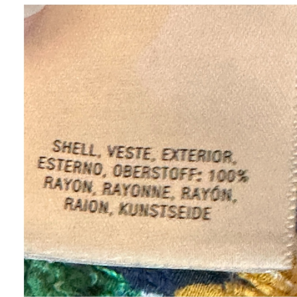 Anthropologie Green Floral V-Neck Puff Sleeve Top - Picture 11 of 13